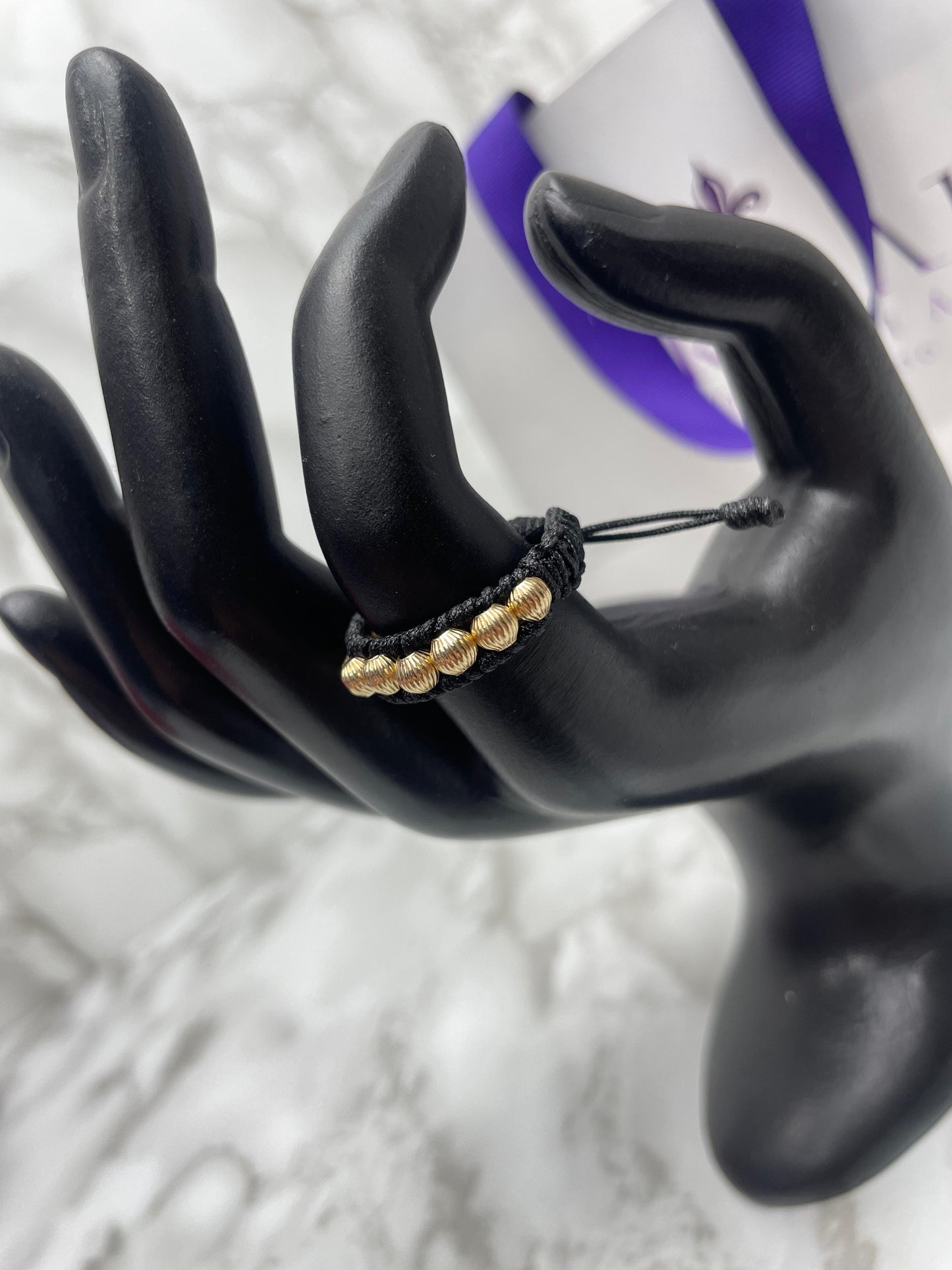 Anillo Tejido Balin Farol Oro Laminado 18 K NG