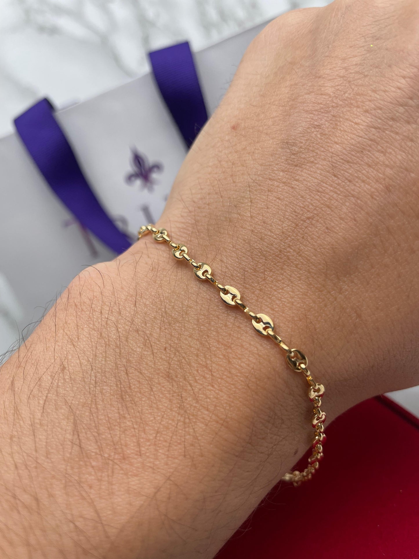 Pulsera Tejido Tipo Gucci-Infinito 3.5MM 21CM
