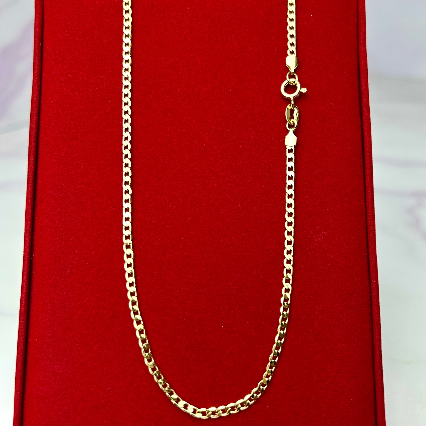 Cadena Tejido Cubana Plana 2.8 mm x 45 cm