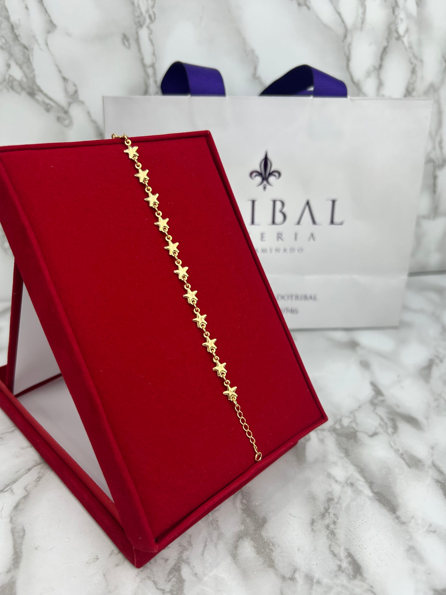 Pulsera Estrella 16.5cm, más extensor