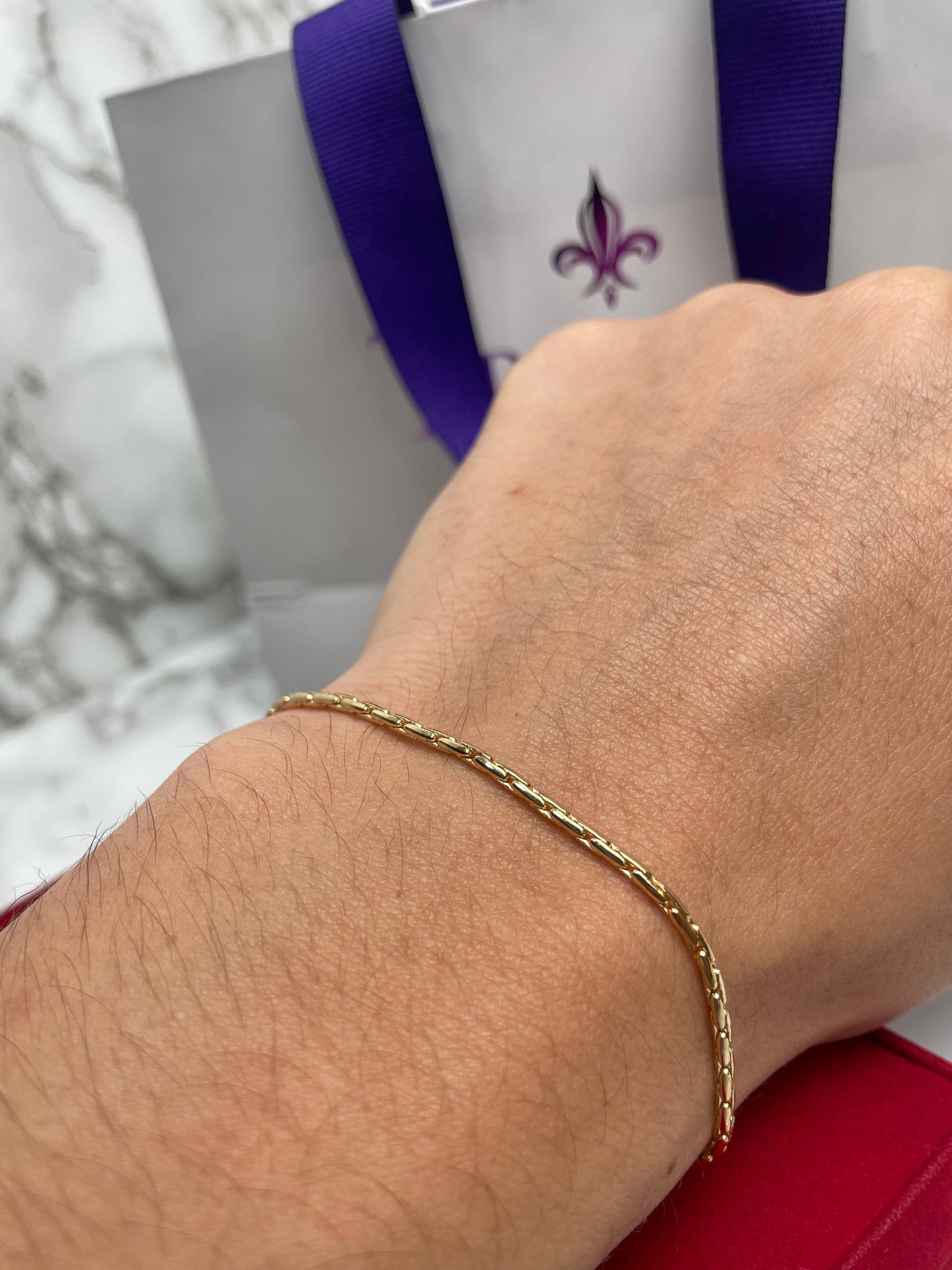 Pulsera Tejido Asiatico 2 mm 18 cm