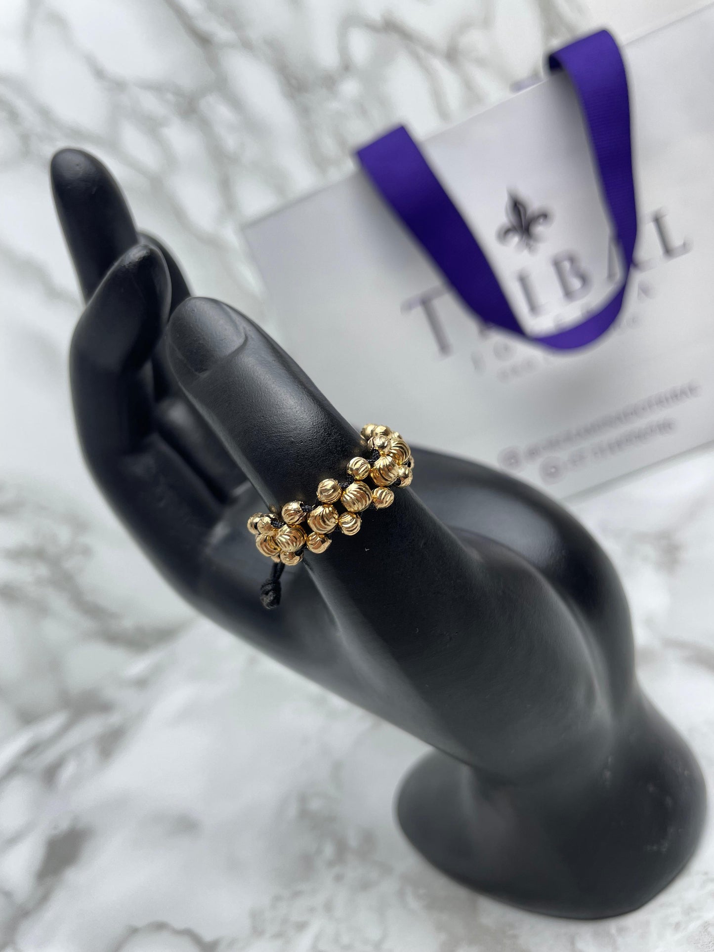 Anillo Tejido 3 Carriles Balin Italy Oro Laminado 18 K NG