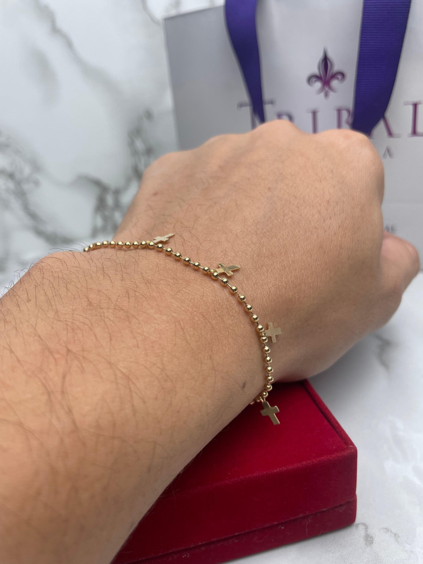 Pulsera Militar Cruz 18 cm