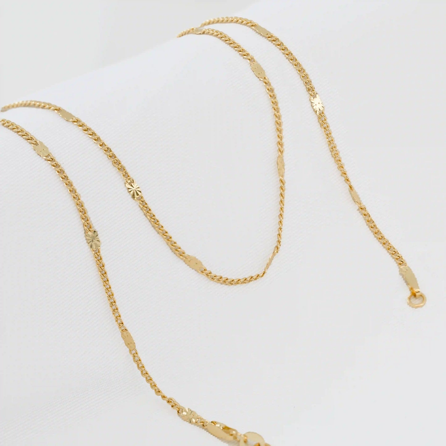 Cadena Cubana con Destellos Punteras 45 cm