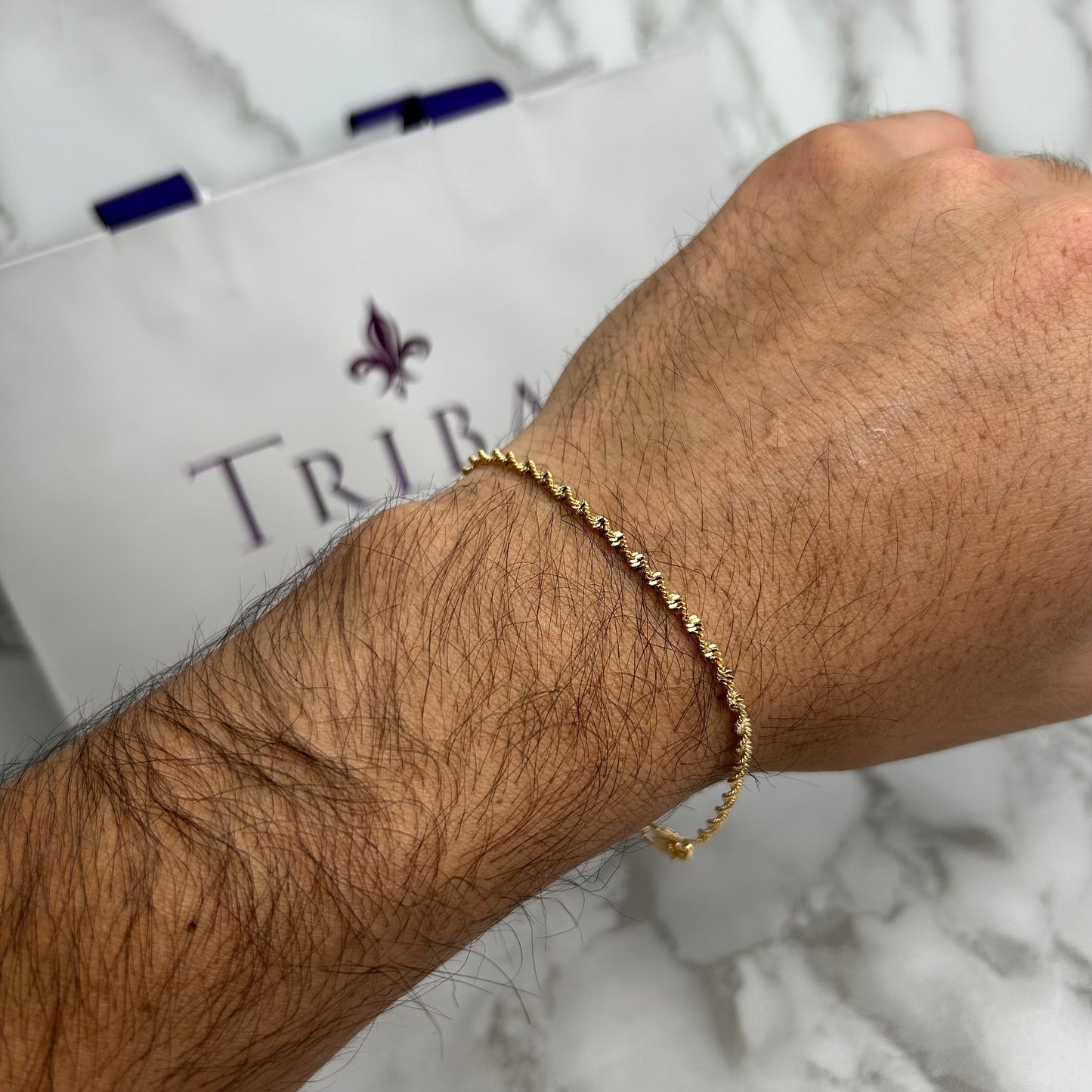 Pulsera Cordón Salomonico 3 MM 18.5 CM