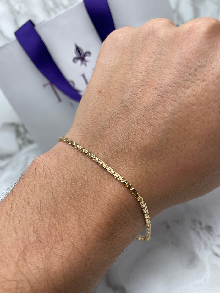 Pulsera Gota Enlazada 2.5MM 21CM