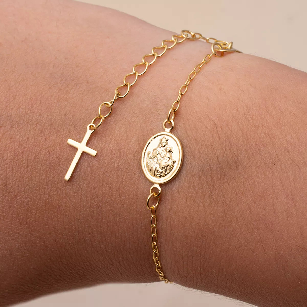 Pulsera Virgen del Carmen 16.5 Cms Extensor