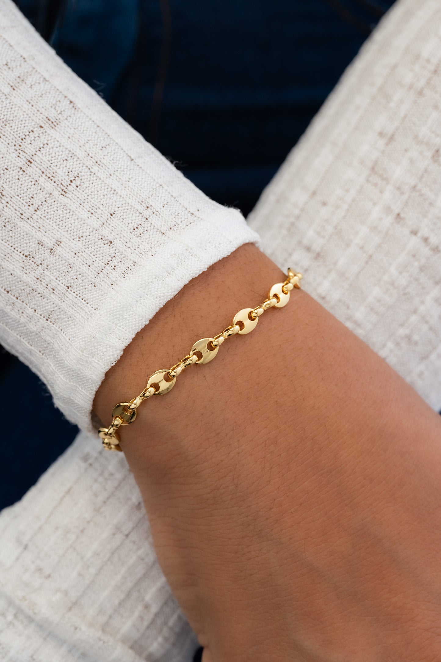 Pulsera Tejido Gucci Gruesa 6 mm y 20 cm