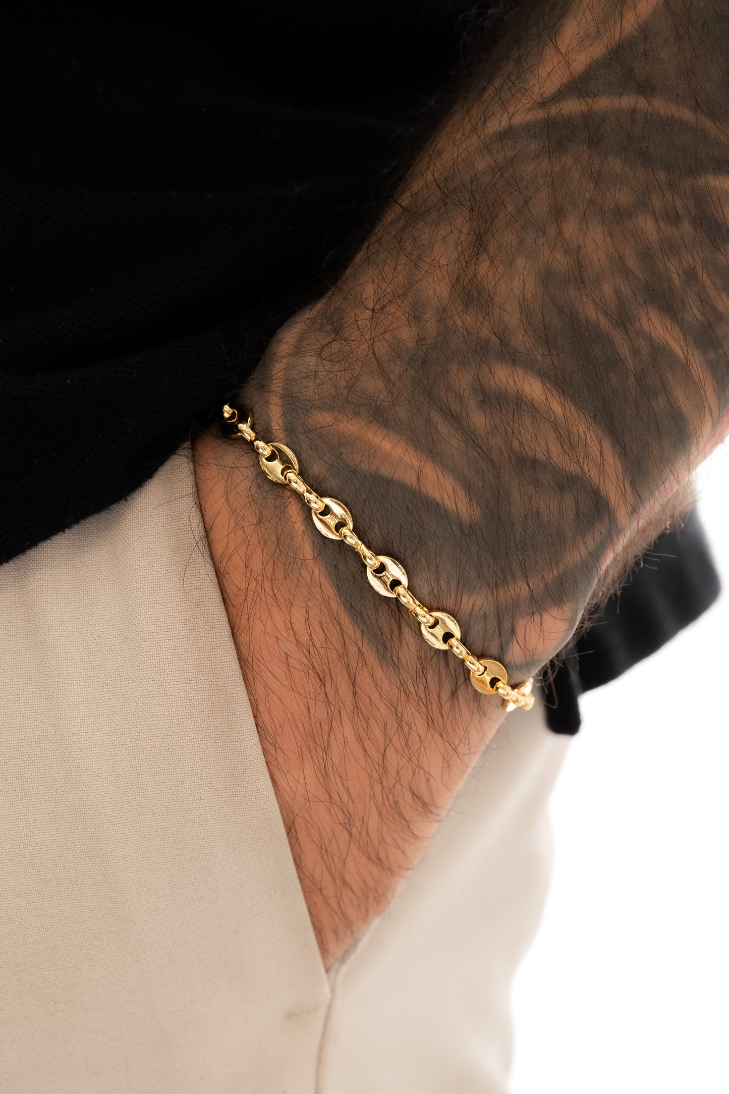 Pulsera Tejido Gucci Gruesa 6 mm y 20 cm