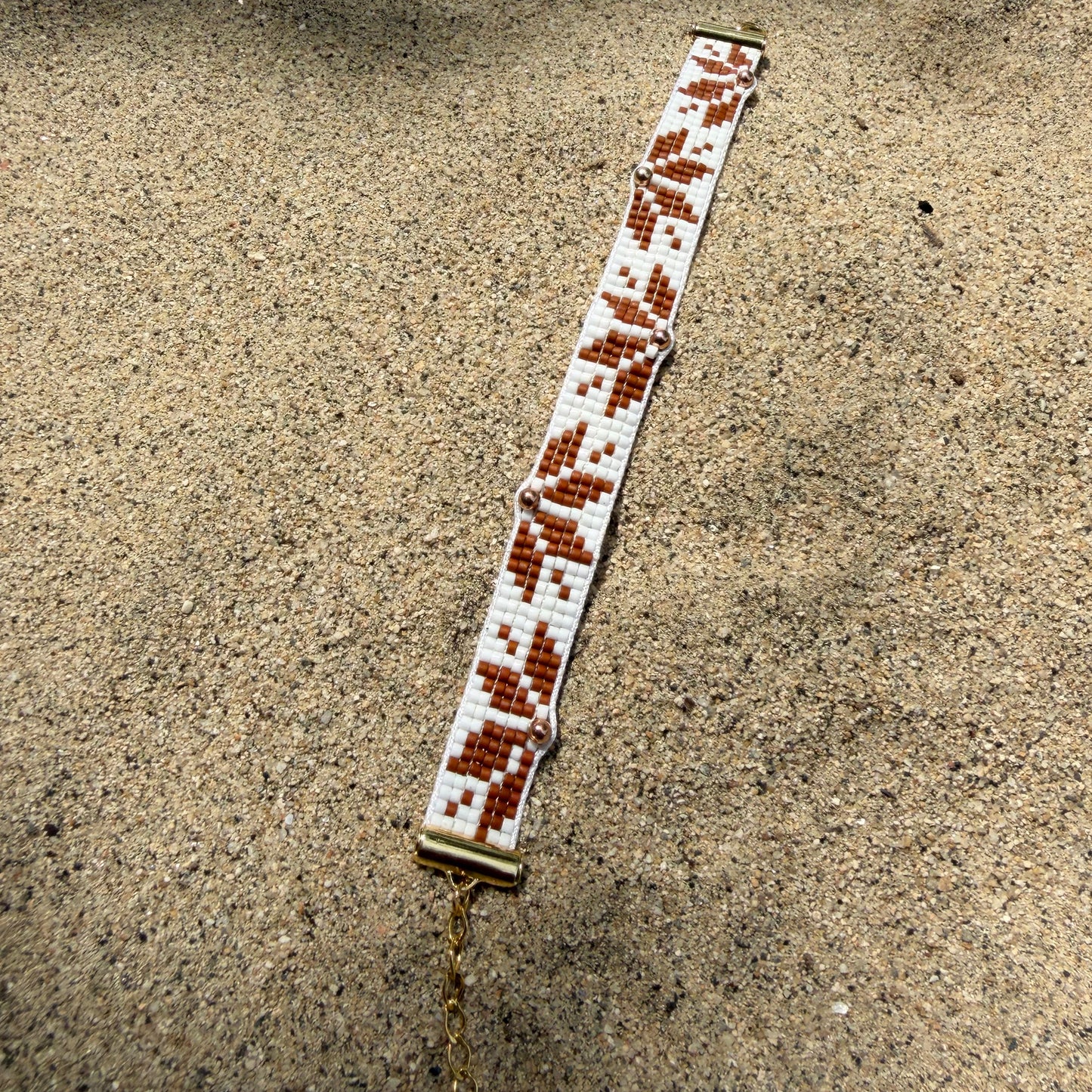 Pulsera Miyuki Jaguar Balin Liso Oro Laminado 18 K