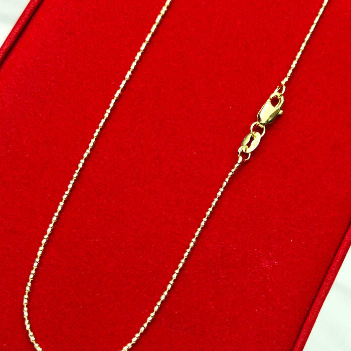 Cadena Tejido Barril Diamantado 1mm 60cm