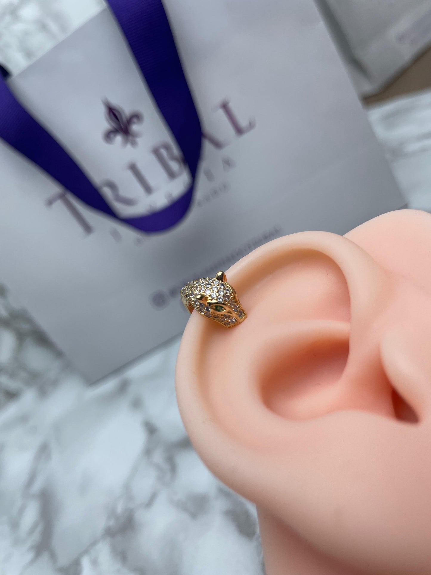 Earcuff Luxe Leopardo Circones