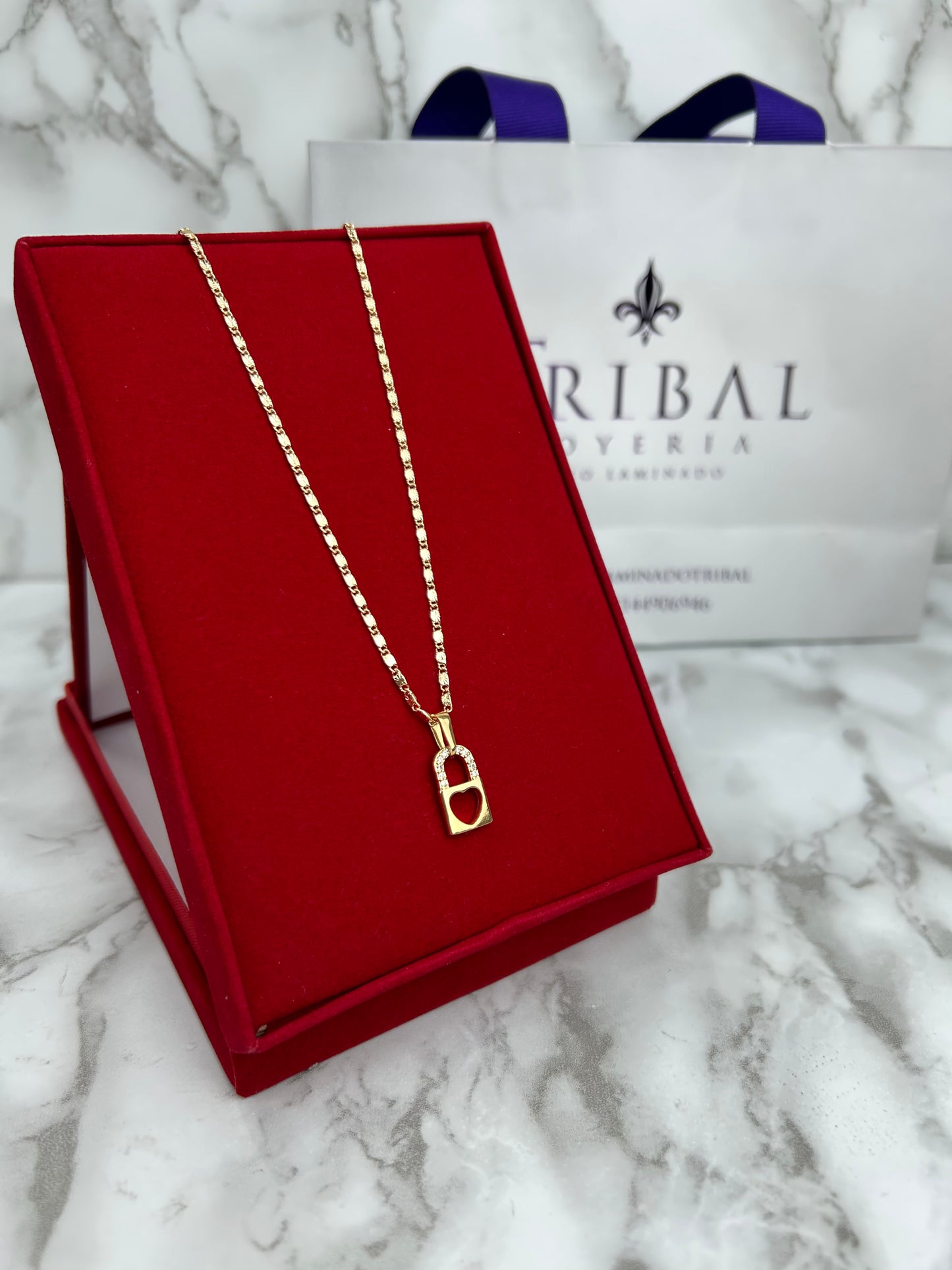 Dije Candado Swarovski F. Corazon