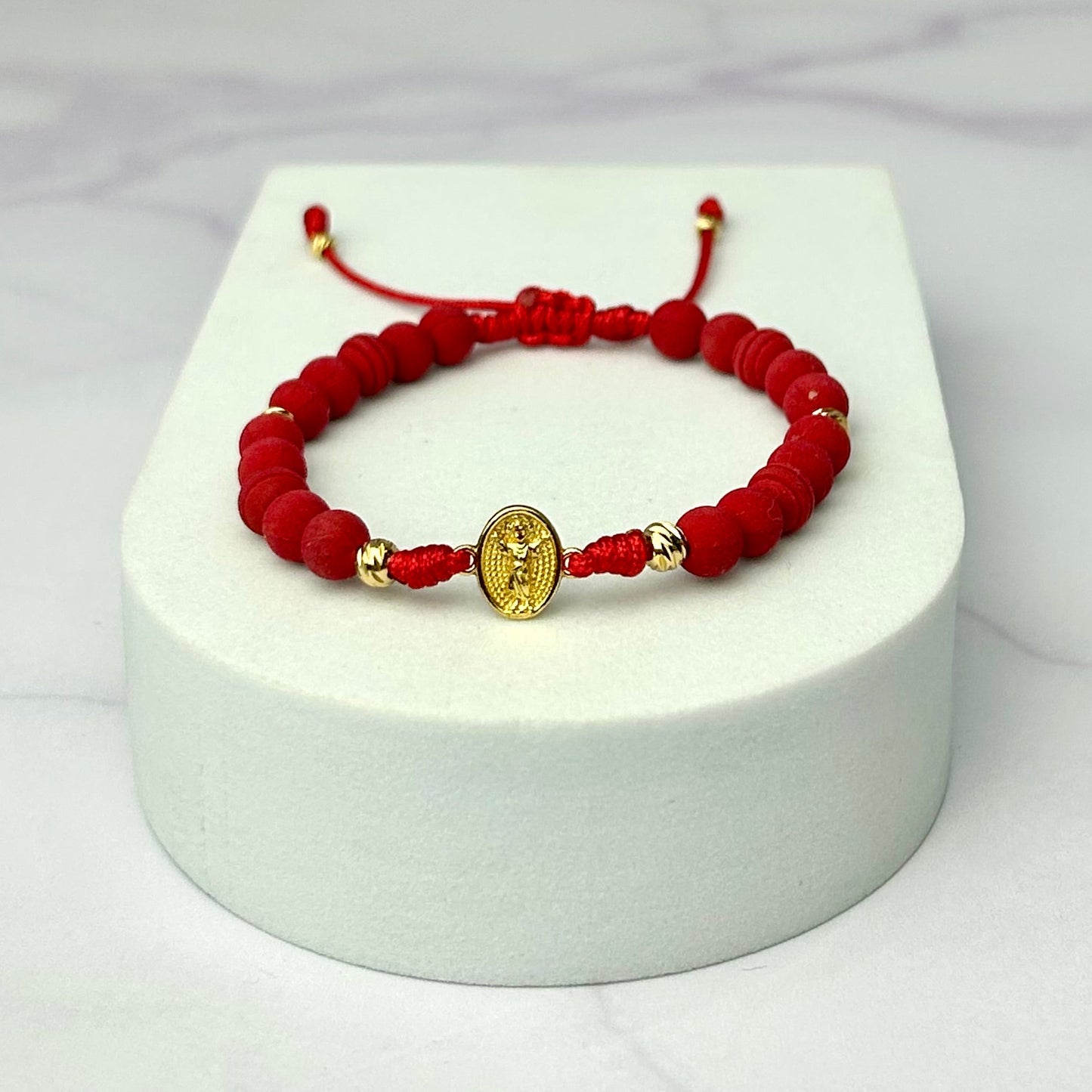 Pulsera Full Balin Neopreno Liso y Ranurado, Italy con Hrj Divino Niño Oro Laminado 18 K RJ