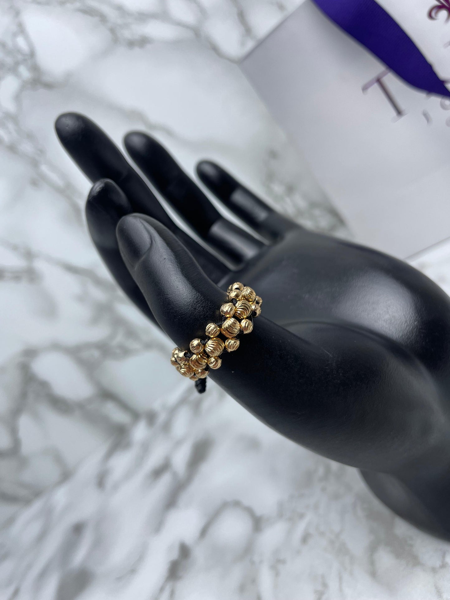 Anillo Tejido 3 Carriles Balin Italy Oro Laminado 18 K NG
