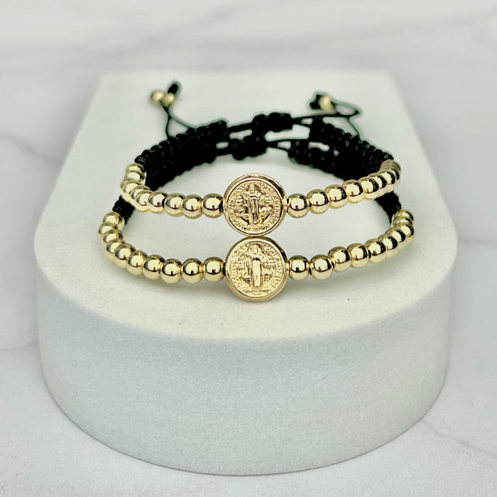 Combo: Pulseras Full Balin Liso X 20 UND Hrj San Benito Remarcado OL18K NG