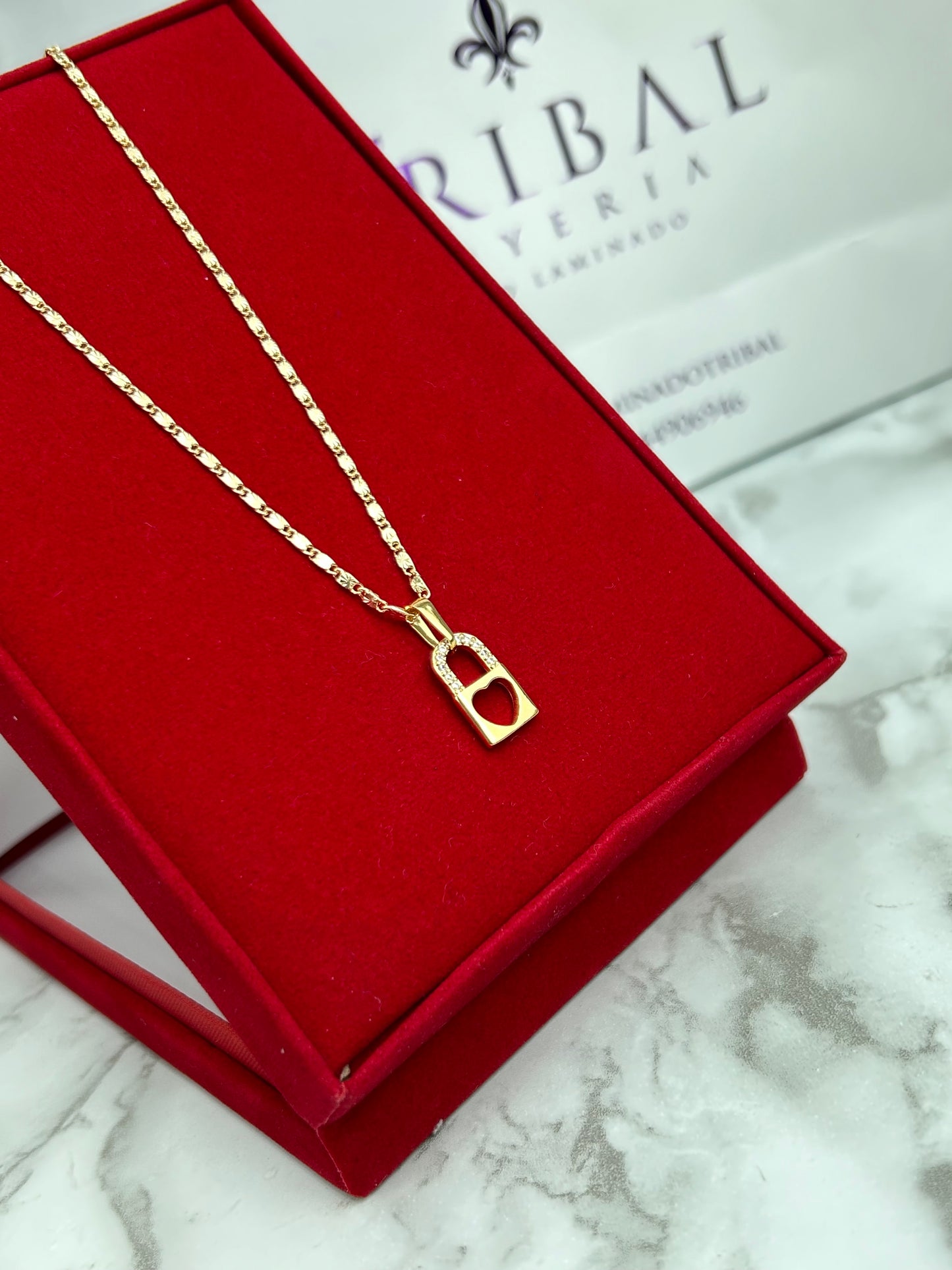 Dije Candado Swarovski F. Corazon