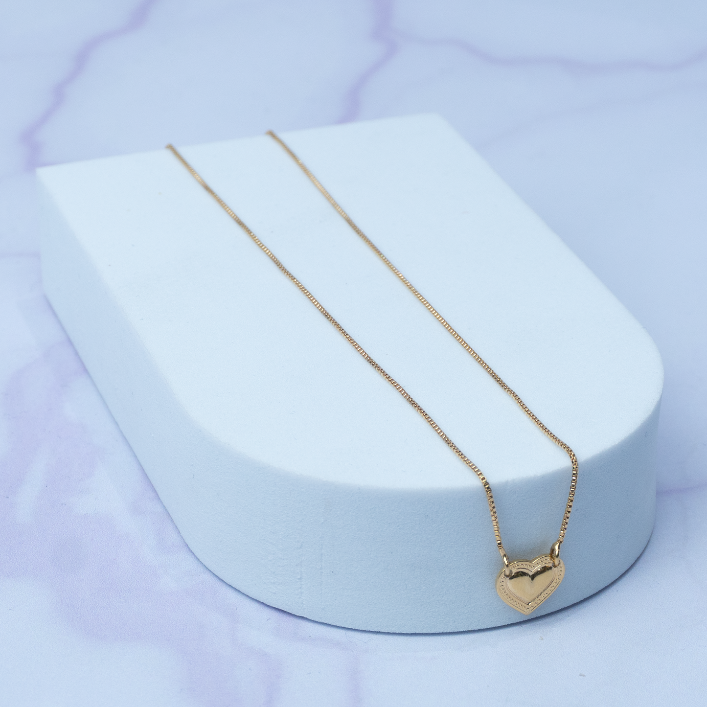 Collar con HRJ Corazón Bordeado 45 cm