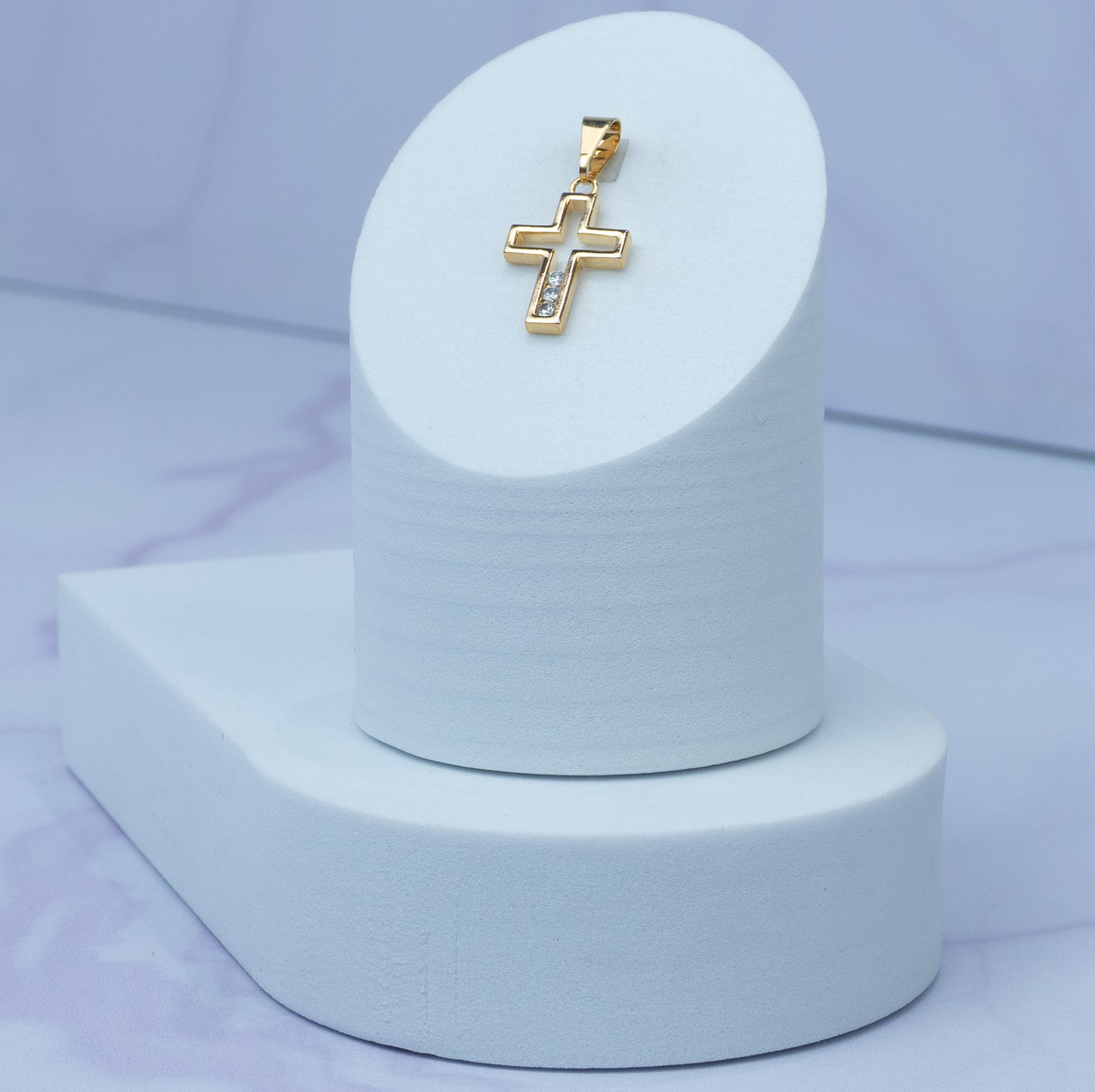 Dije Cruz Latina 3 circones cristal