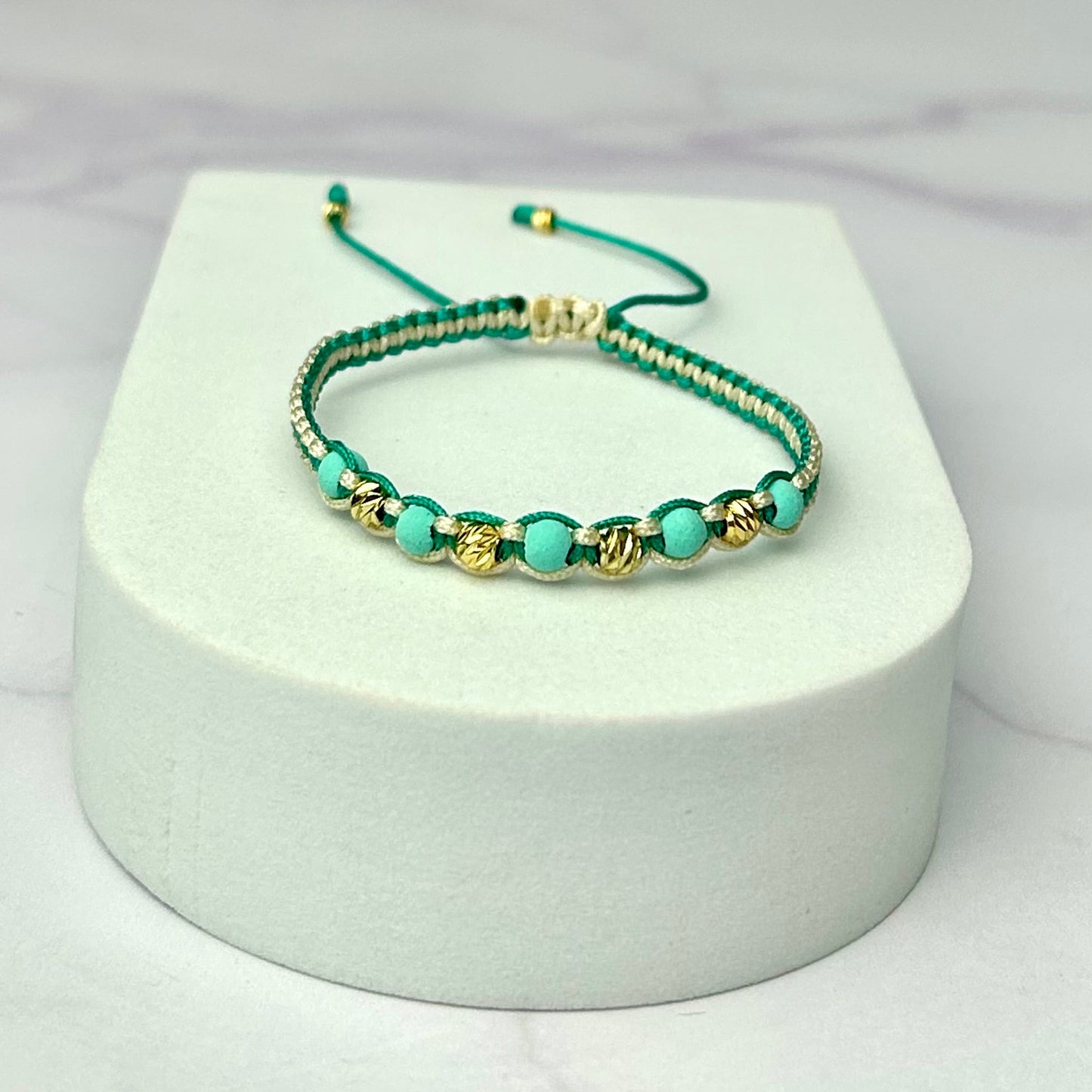 Pulsera Tejido Especial Bicolor Balin Neopreno Italy Recubierto VR y BG