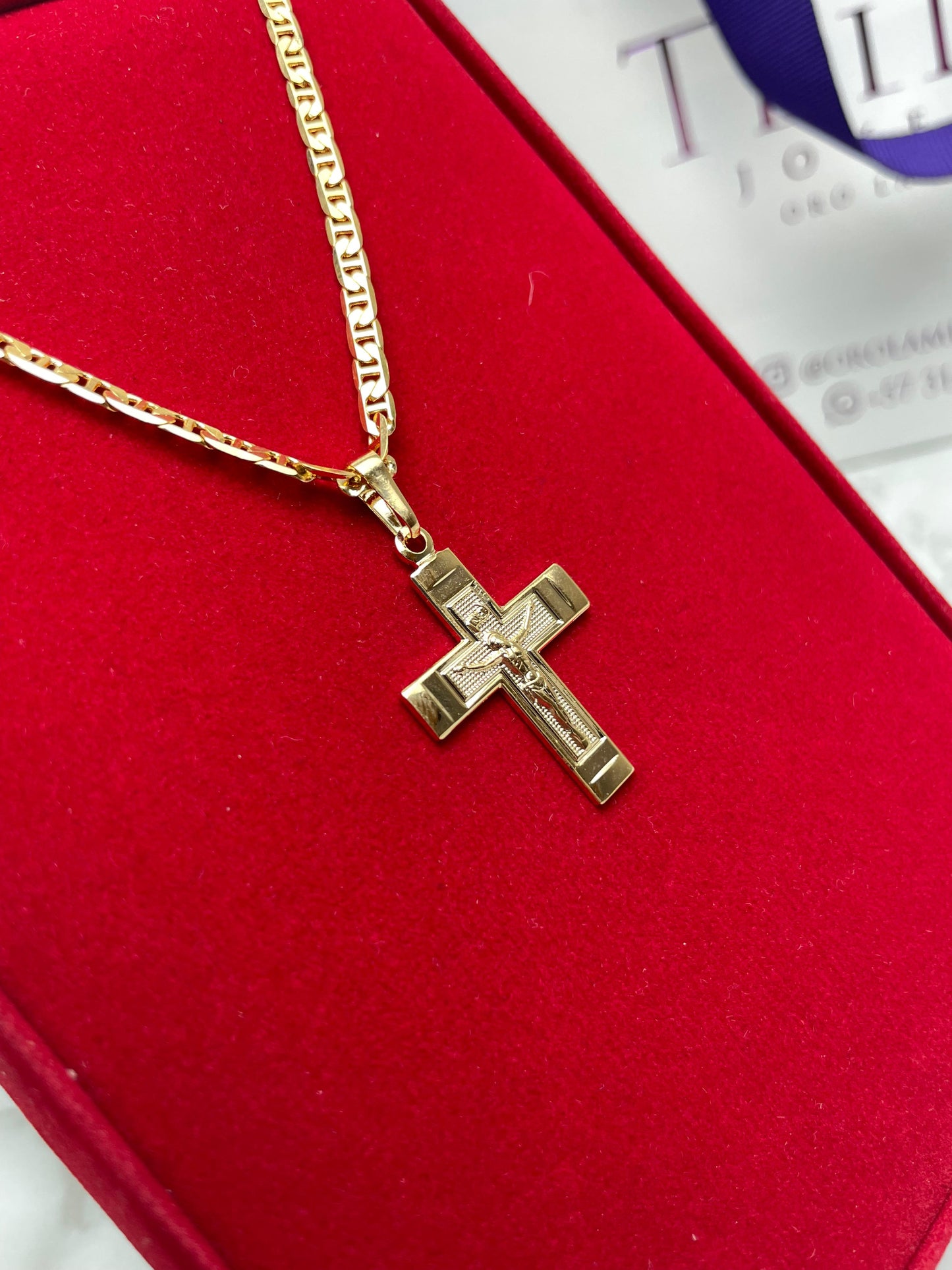 Dije Cruz Griega Jesucristo 34*20mm