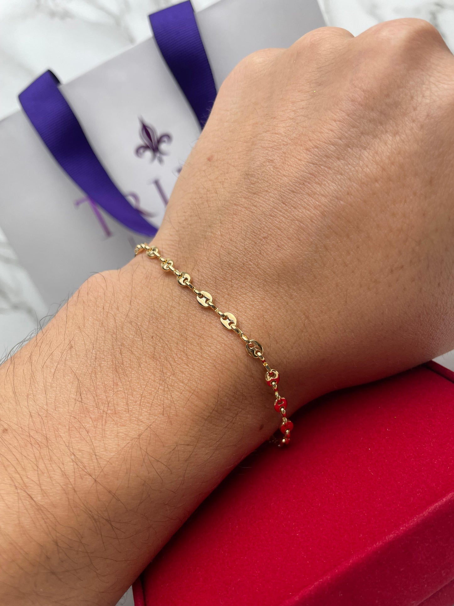Pulsera Tejido Tipo Gucci-Infinito 3.5MM 21CM
