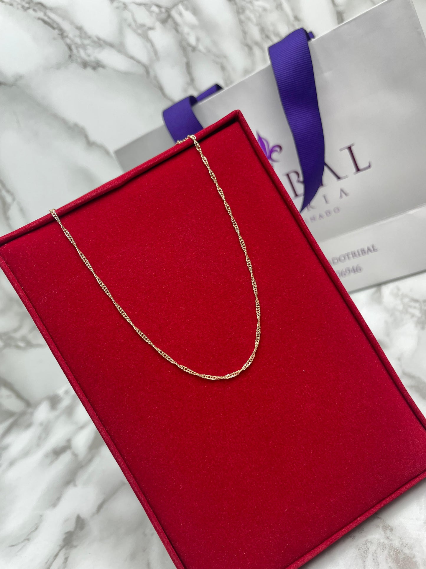 CADENA SINGAPUR 1MM 40 CM