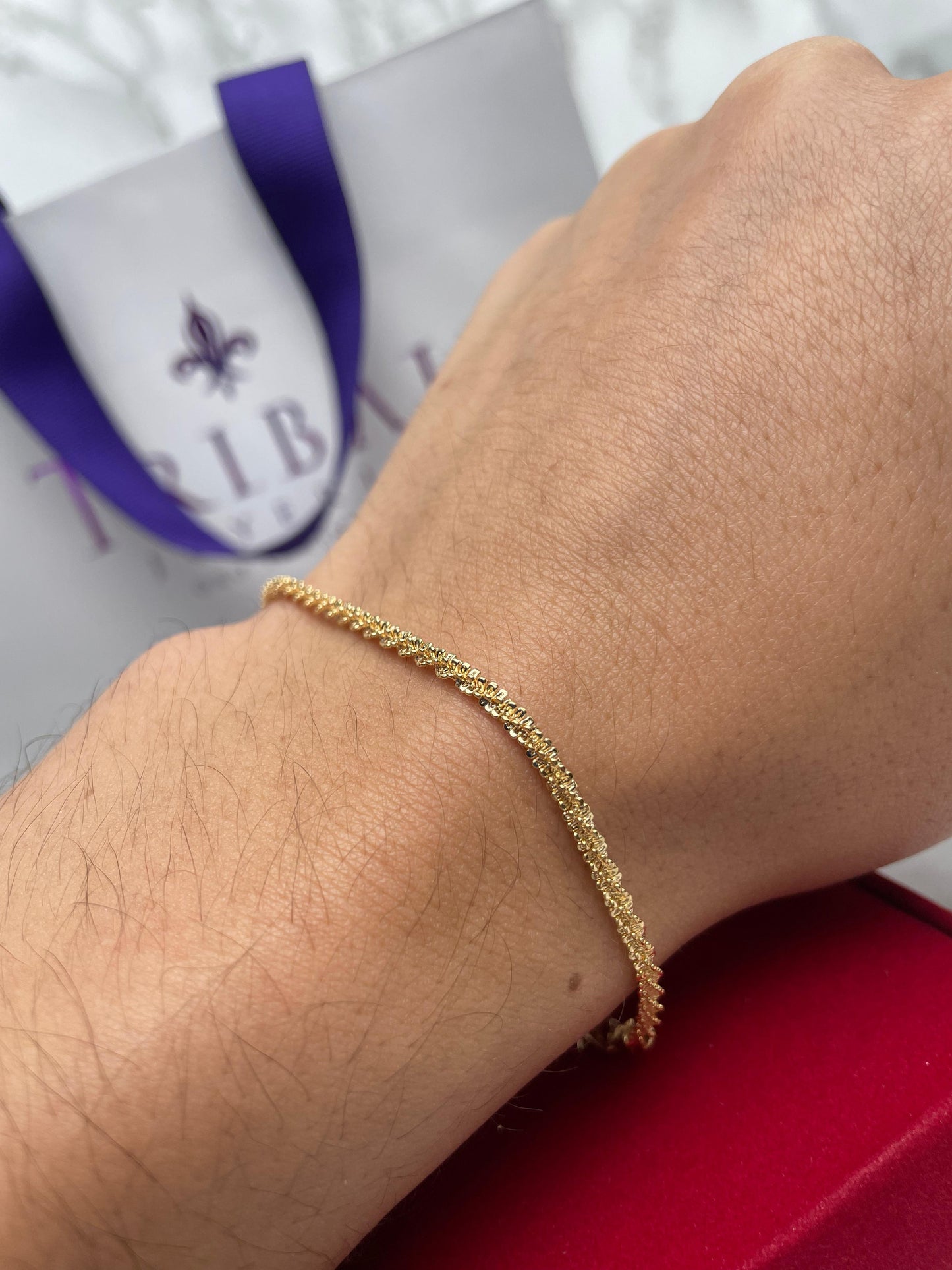 Pulsera Tejido Criss-Cross 2.5MM 21CM