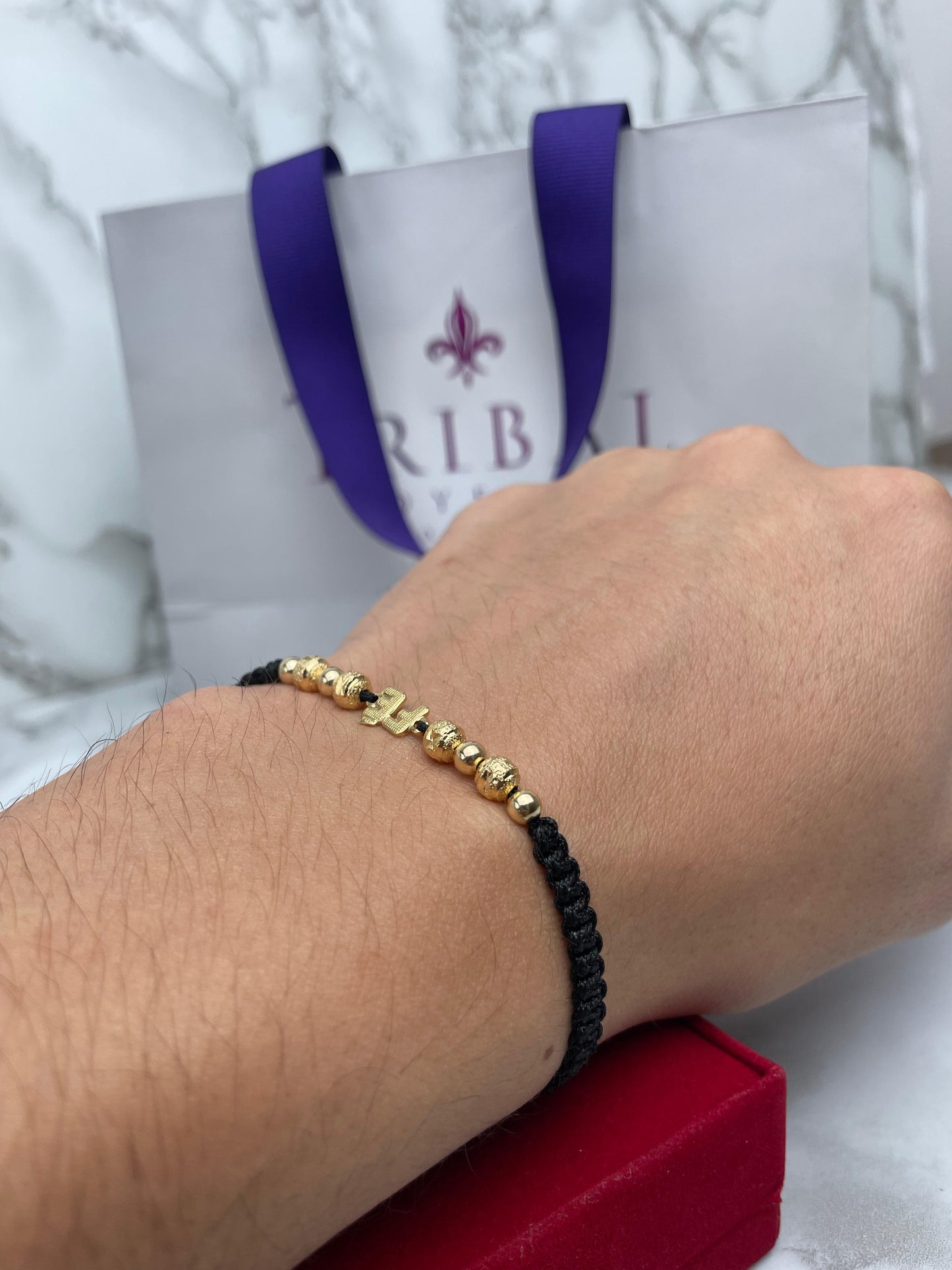 Pulsera FE + Diamantado 5MM + Balin liso 3MM