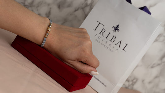 Pulsera Tejida Balin Tres Oros, Rombo Circones Cristal Oro Laminado 18k GR