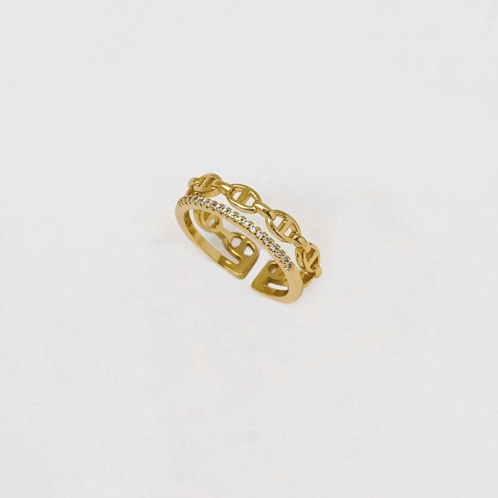 Anillo Tipo Gucci Ajustable circones cristal