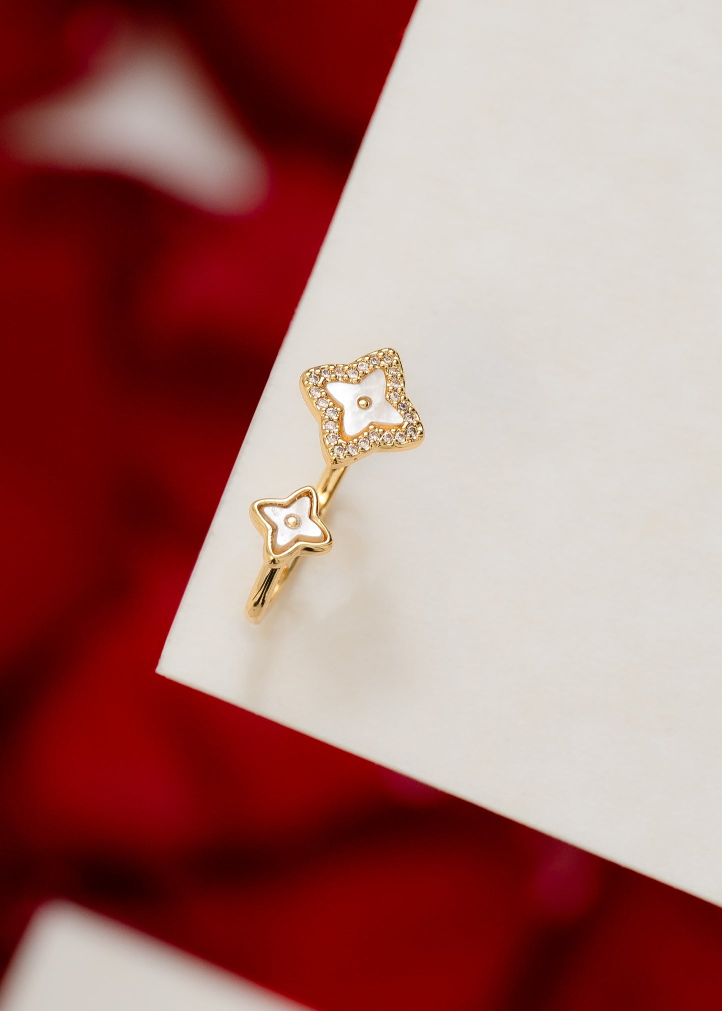 Anillo Doble Lottus Ajustable