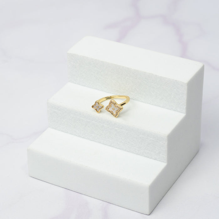 Anillo Doble Lottus Ajustable