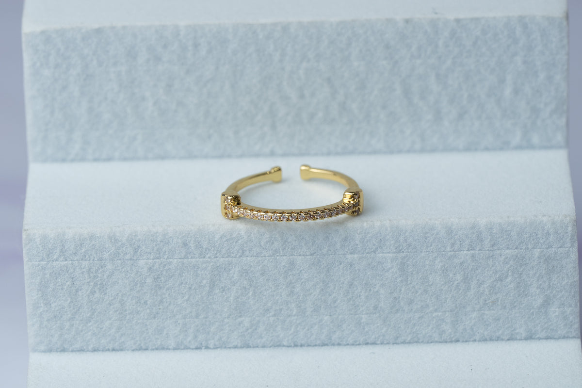 Anillo Flicker Ajustable Circón Cristal
