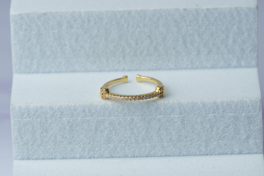 Anillo Flicker Ajustable Circón Cristal