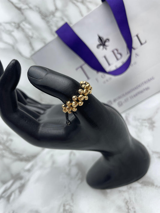 Anillo Tejido 3 Carriles Balin Italy Oro Laminado 18 K NG