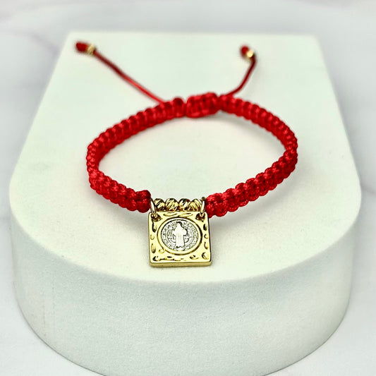 Pulsera Tejida Hrj Escapulario San Benito, Balin Italy OL18K RJ