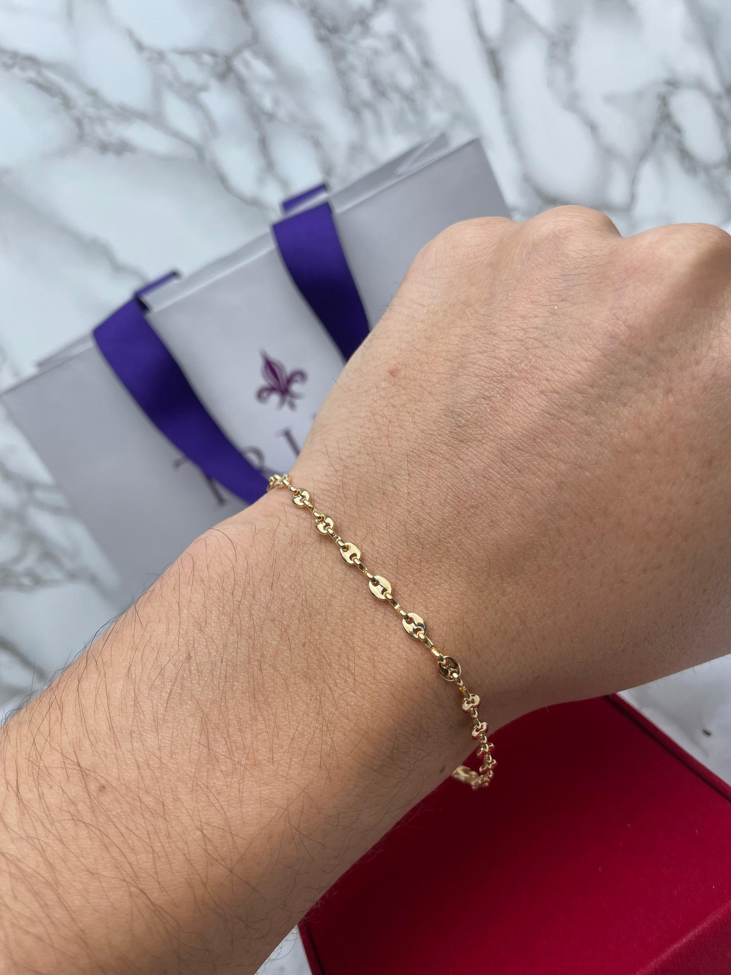 Pulsera Tejido Tipo Gucci-Infinito 3.5MM 21CM