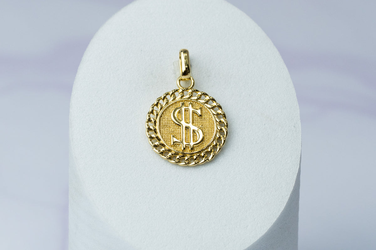Dije Signo Pesos Tallado