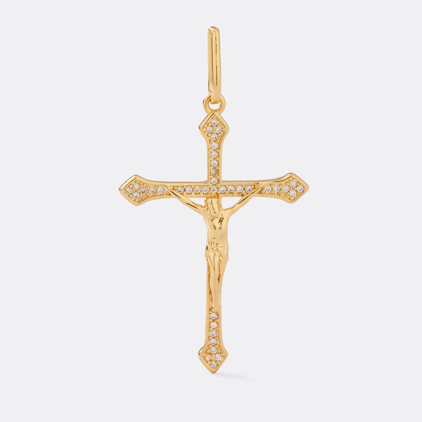 Dije Cruz Cristo Circonias 4 cm