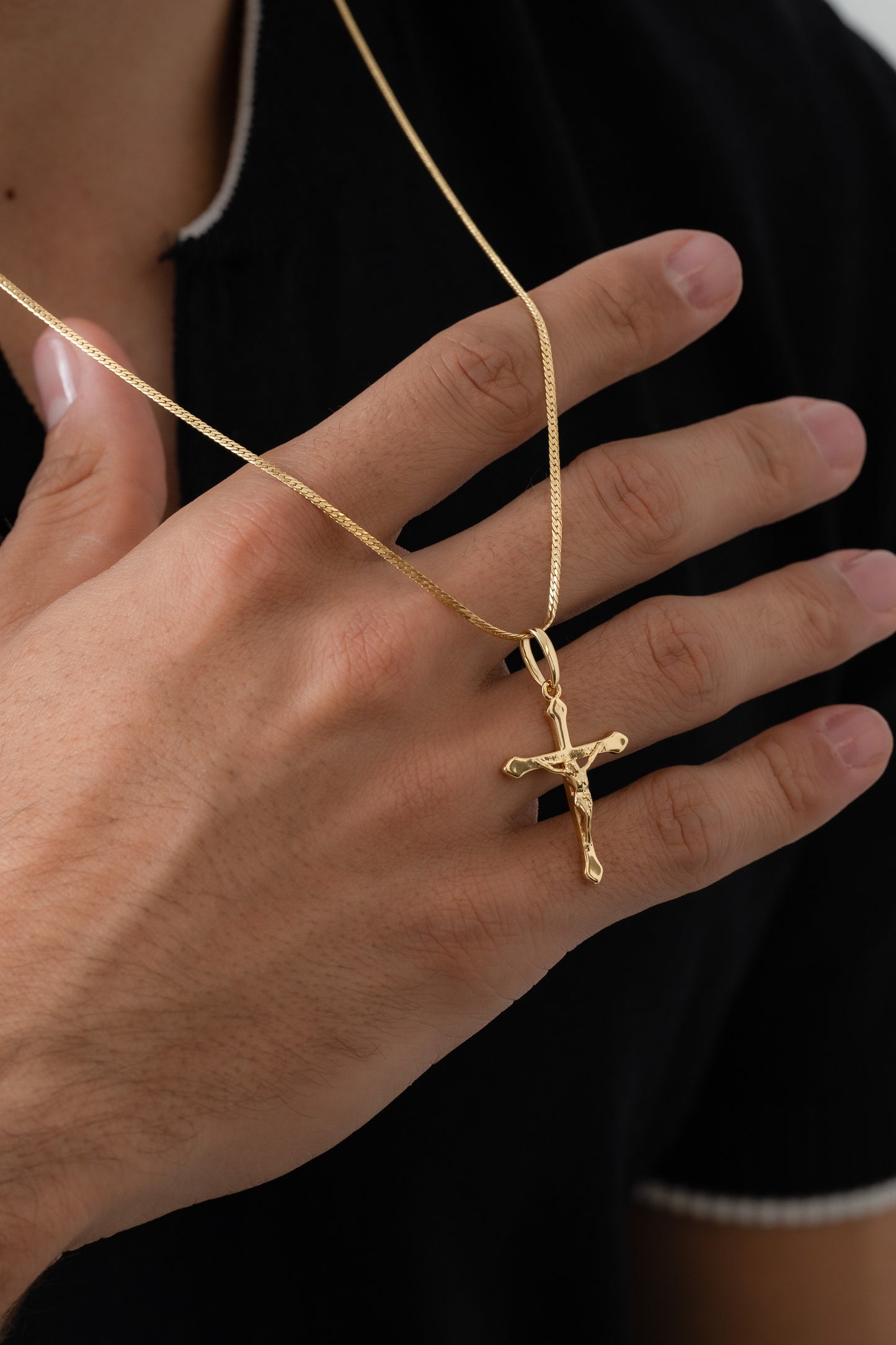 Dije Cruz Cristo con Relieve