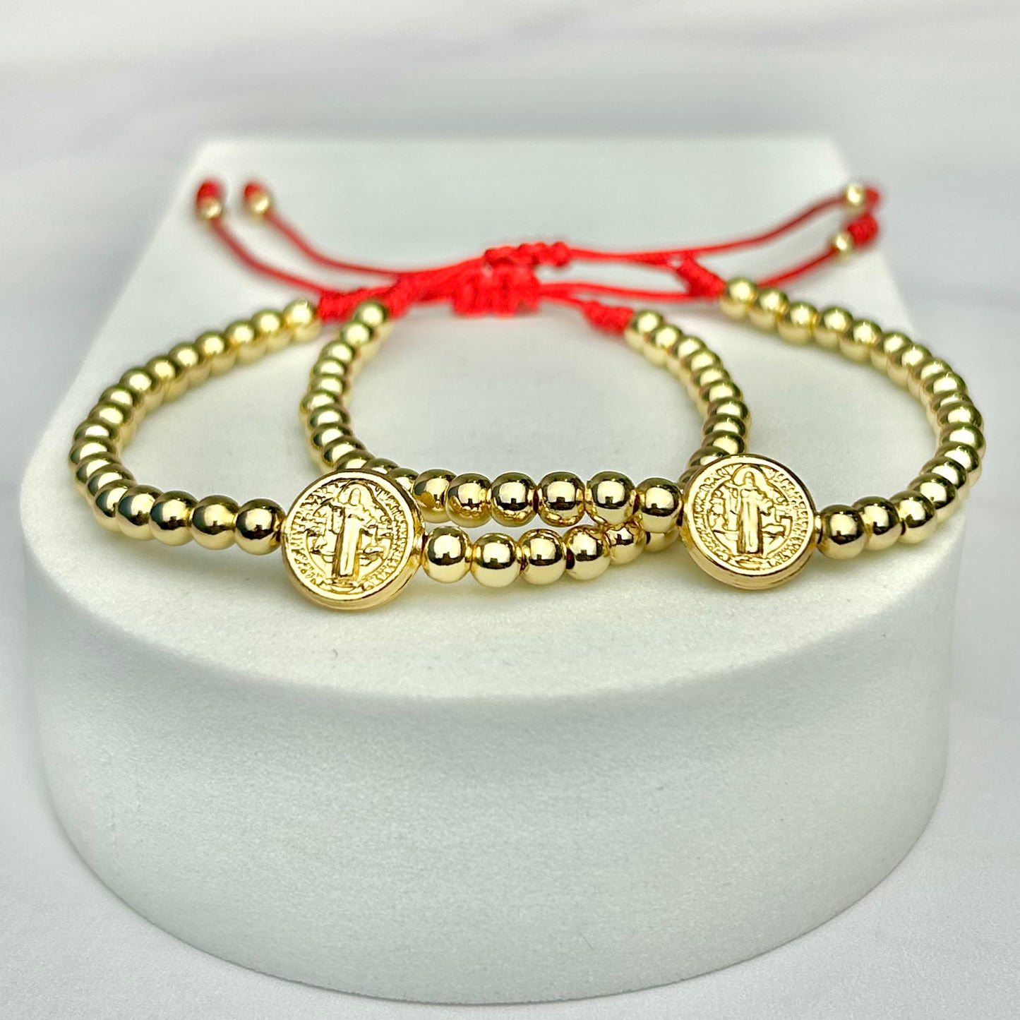 Combo: Pulseras Full Balin Liso Hrj San Benito Remarcado OL18K RJ