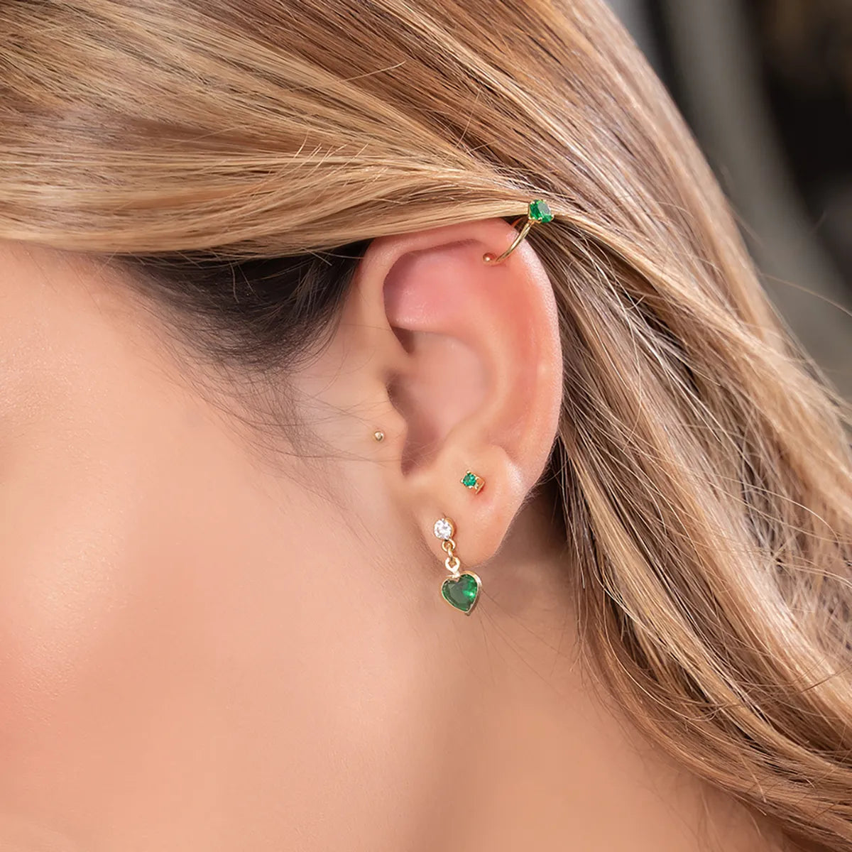Arete pearcing fake Verde