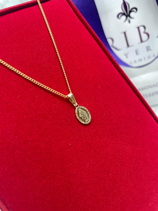 Dije Medalla Milagrosa Remarcada 10x6mm