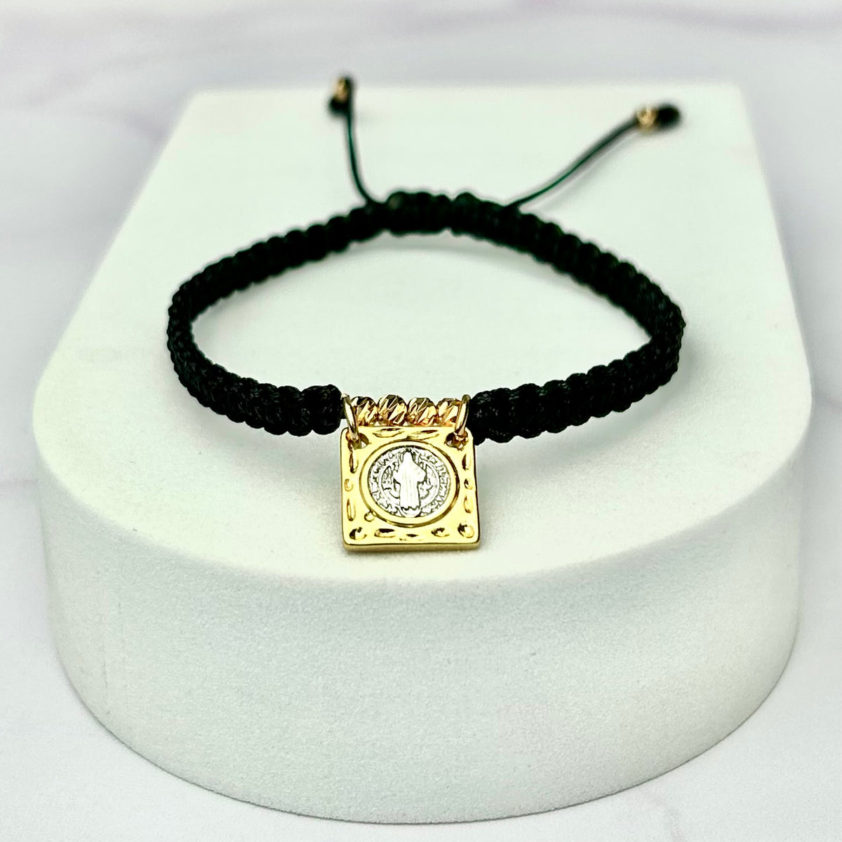 Pulsera Tejida Hrj Escapulario San Benito, Balin Italy OL18K NG