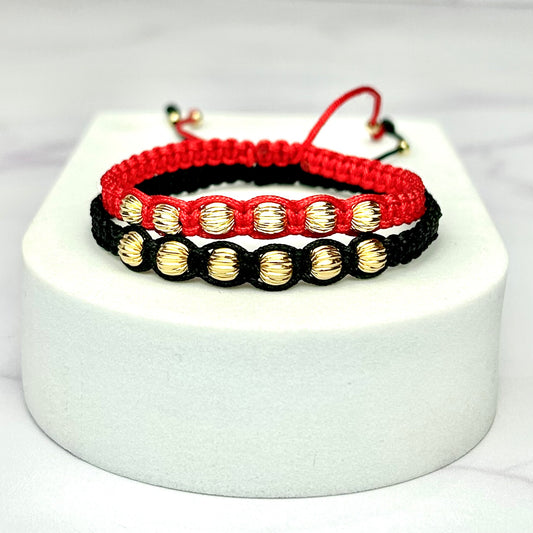 Combo: Pulsera Tejida Balin Frances recubierto OL18K NG Y RJ