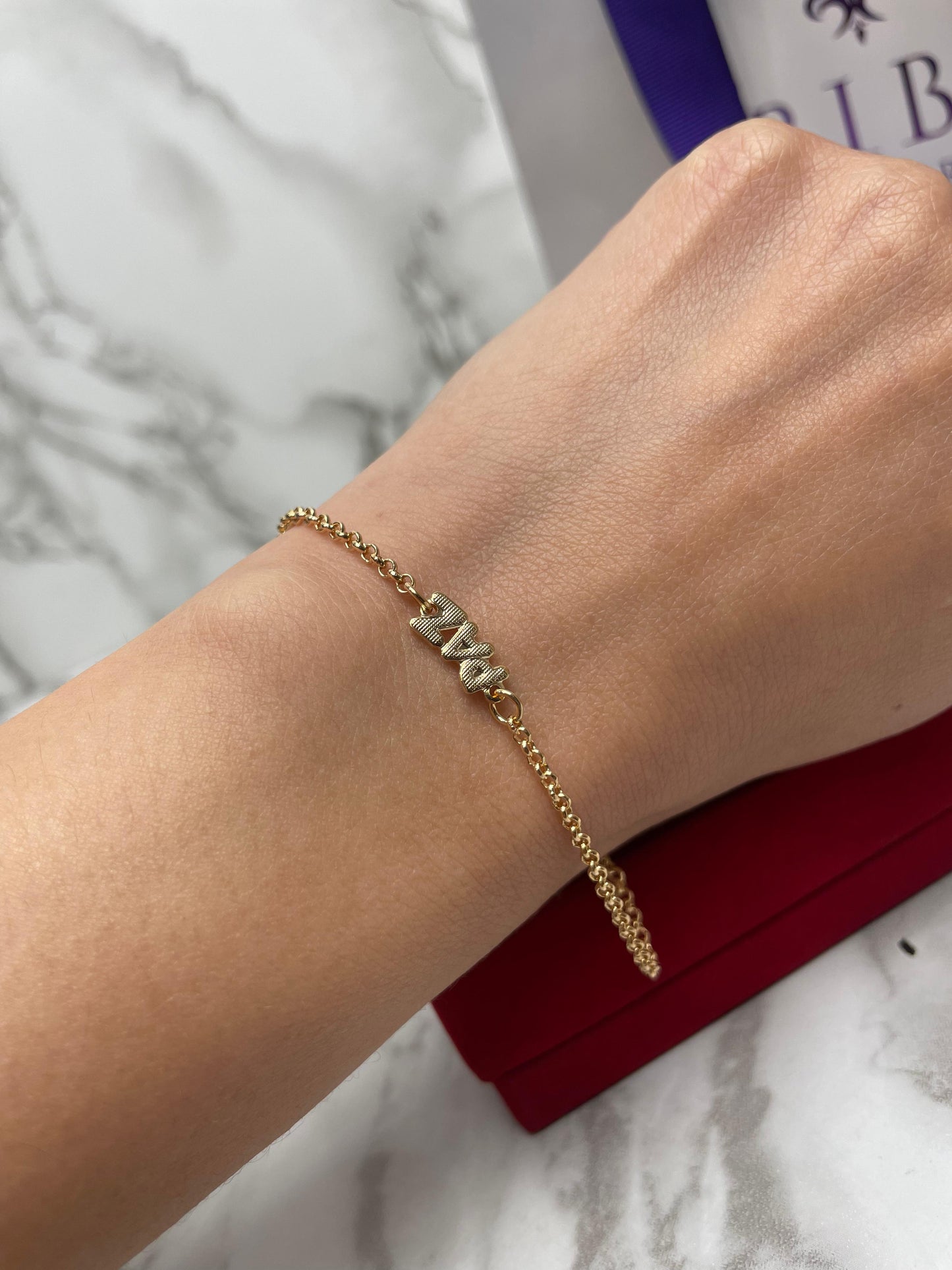 Pulsera Dije Paz 19 cm