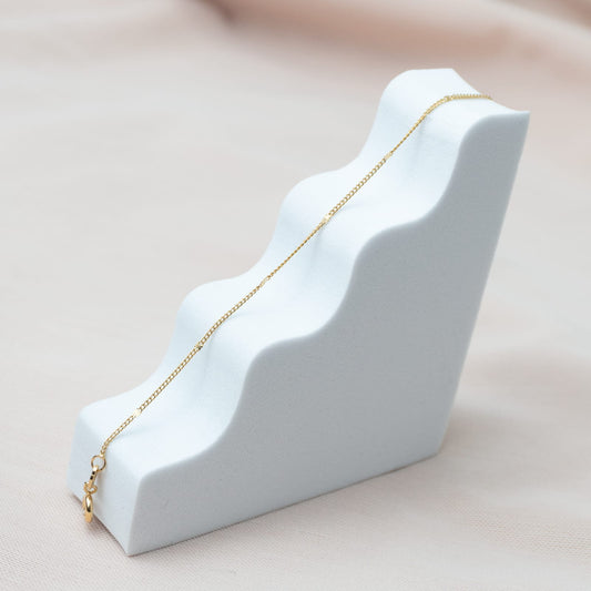 Tobillera Cubana Diamantada 1mm x 24 cm