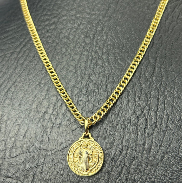 Combo Masculino Cubana + Dije Medalla San Benito