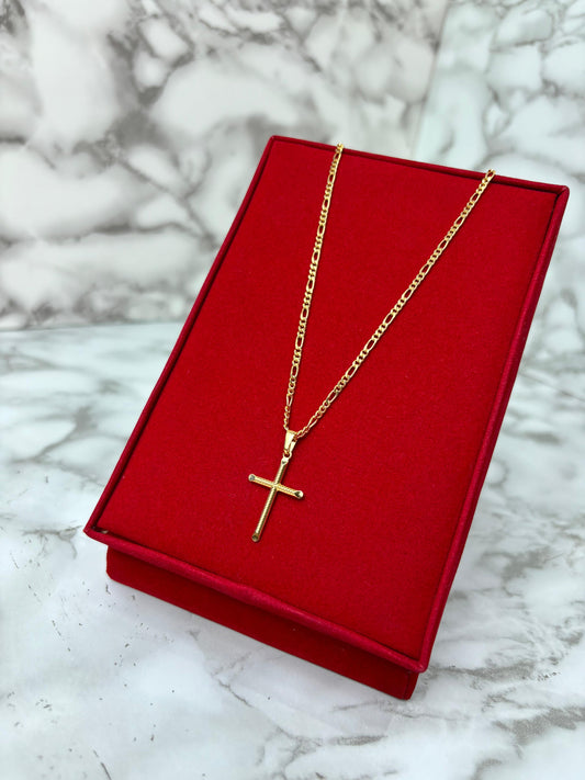 Dije Cruz Latina Remarcada 30*16mm Puntas Planas